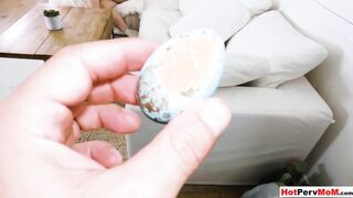 Hot MILF bunny sucking stepsons big cock
