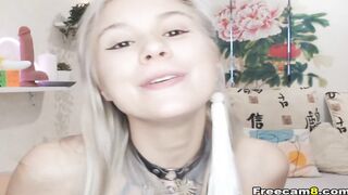 Blonde Pleasures Her Man By Deepthroating