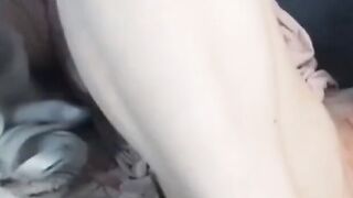 Sexy blonde girl with nice tits and wet shaved pussy vibrati