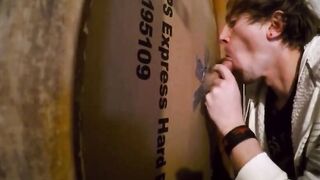 Twink takes the cum in his mouth at homemade GH swallows