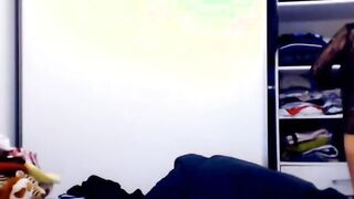 bit tits beauty riding her dildo