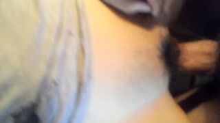 Slutty ex-girl, now washed up, sucking and fucking cock dry, ends in cream