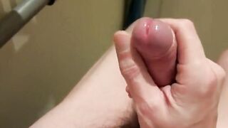 Uncut foreskin play and cum
