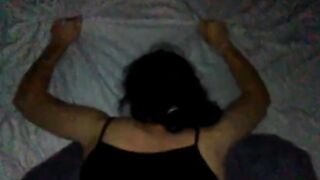 buddies girl hanging on for life...cant get enough of my big cock