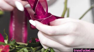Shemale banged Aiden Ashley tight flower