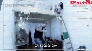 TURNED ON HOSTEL - Long Ass Teen Rammed By The Janitor