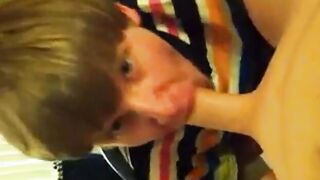 Giving NOT His bro a Blowjob and Swallowing