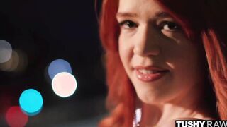TUSHYRAW Fun-sized hot Ariel takes gigantic cock inside tiny ass