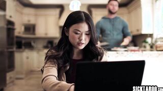 Jealous Asian teen craves for rough sex
