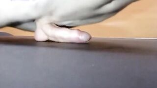 Pushups humping cum closeup