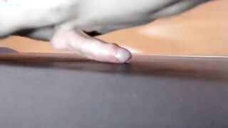 Pushups humping cum closeup