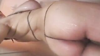 Big titty Asian in shower