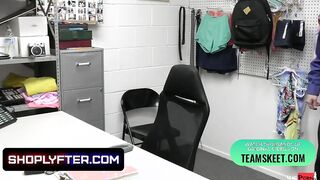 Shoplyfter - Charming Hottie With Fit Body Caught Stealing And Get Disciplined By The Security Guard