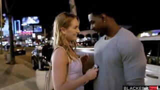 BLACKEDRAW Blonde lover with GIGANTIC butt prefers african guy
