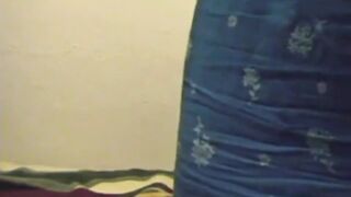 tickling my butthole while rubbing my clit