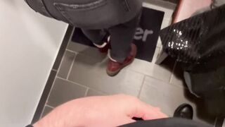 Extreme sex in the fitting room. The seller almost fell asleep.