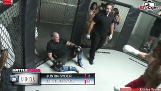 Slender turkish dark haired teenie yo fucks into a boxing ring
