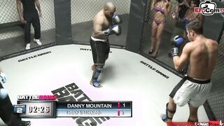 Dark Haired slut with gigantic titties fucking a boxer in the
