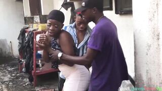 three Way, two Gangsters,bang angel queenshome9ja hardly with their black big bbc