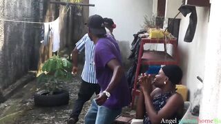 three Way, two Gangsters,bang angel queenshome9ja hardly with their black big bbc