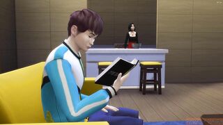 Korean Sister Fucks Sleeping Brother After Waking Him Up Sucking Off