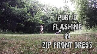 Outdoors Flashing (in Zip Front Dress)