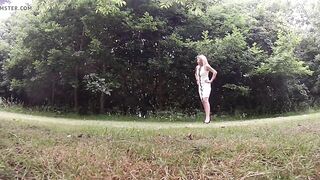 Outdoors Flashing (in Zip Front Dress)
