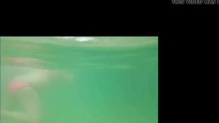 Chrissi nude swimming inside Mediterranean Sea