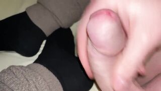 Liking Penis squirts on Socks while Masturbating. Royal Jerk on Socks