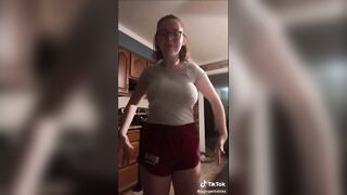 Tiktok (35) - Braless amateur flashes long boobies view through