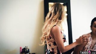 Virgin barely legal Kylie Rocket manipulated by filthy nephew and aunt