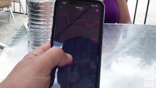 He controls my vagina and makes me cum at the restaurant -