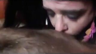 Crossdresser throat fucked