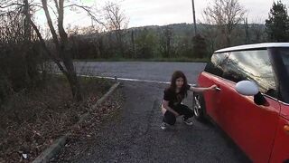 Petite Hot Chicks On Risky Sex In Public Street