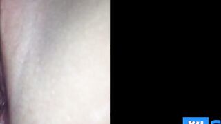Wet pussy being licked close up