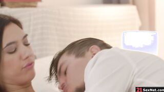 Teen girlfriend ass fucked after shower