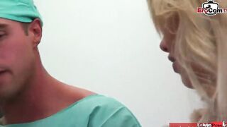 Long Titties blonde Cougar nurse seduce the doctor in the hospital