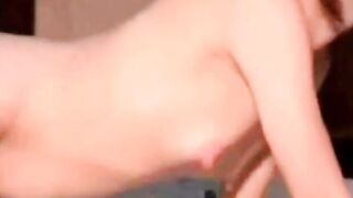 Lesbian double anal fisting at webcam