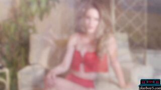 Big natural tits MILF desert striptease