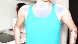 Hot amateur Thai teen feeding her pussy