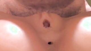 Fake Pussy cum from behind, Sextoy Pussy cum 2