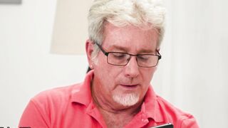 Dirty talking teen provoking dad on cock