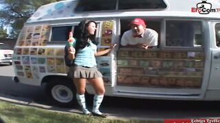 Black haired barely legal with tiny boobies pick up for sex in the car