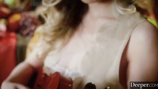 Deeper. Mona leads the ultimate five-bimbos reverse gang bang