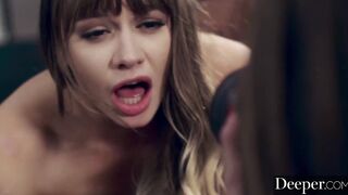 Deeper. Naomi & Ashley have insane three-way at photoshoot