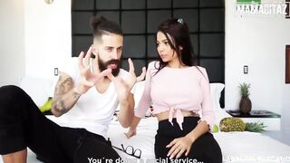 MAMACITAZ - (Mila Garcia, Logan Salamanca) Slim Gigantic Boobies Latina Colombiana First Casting Sex Movie