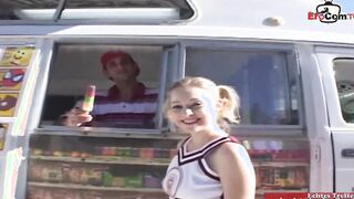 Blonde 19 yo plowed! in a car until the cummed in her face