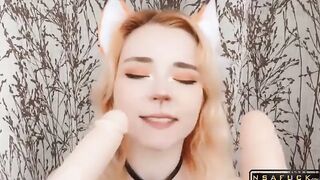 Stepsister Sucking Big Dildos Closeup Fo