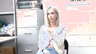 Shoplyfter - Sexsual Blonde Caught Stealing Getting Disciplined In The Backroom By The Security Officer