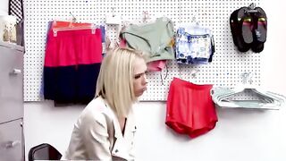 Shoplyfter - Sexsual Blonde Caught Stealing Getting Disciplined In The Backroom By The Security Officer